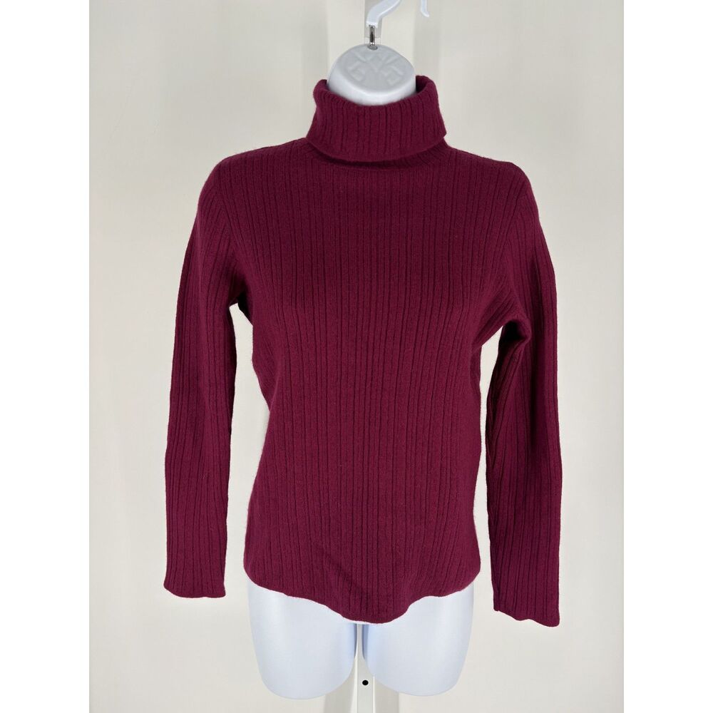 H by Halston Ribbed Merino Wool Turtleneck Sweater